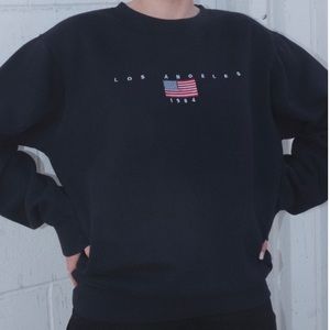 Erica Navy Blue Brandy Melville Crewneck